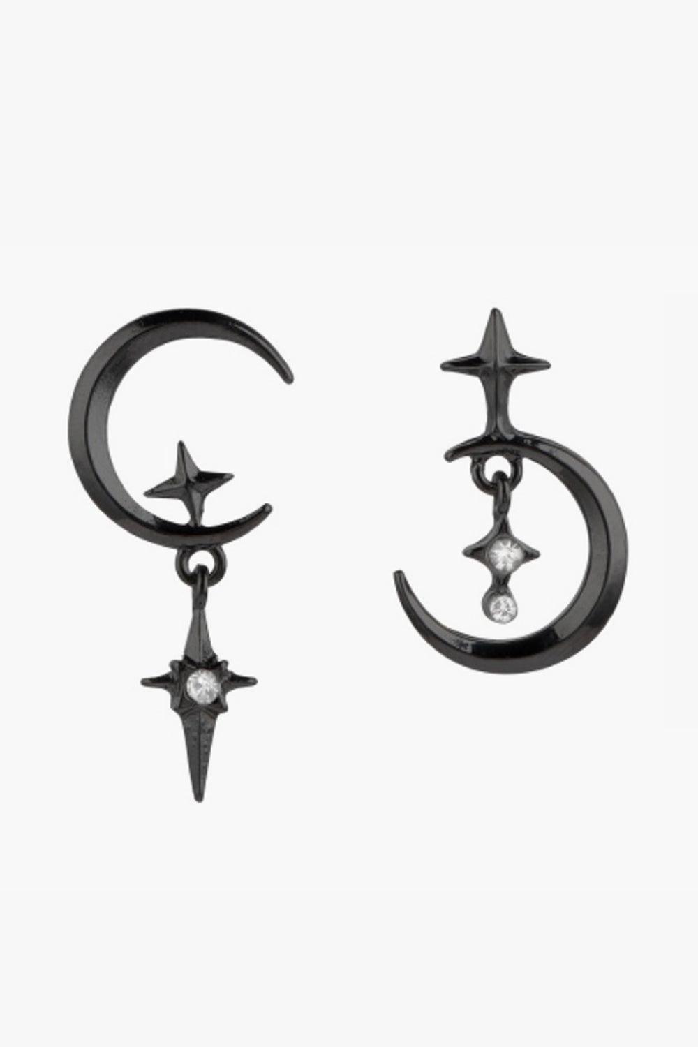 Star and Crescent Moon Earrings - Aesthetic Clothes Shop Star and Crescent Moon Earrings - Aesthetic Clothes Shop