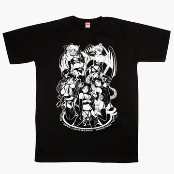 Succubus Cult Anime Girl HVY BLK T-Shirt Bondagecore