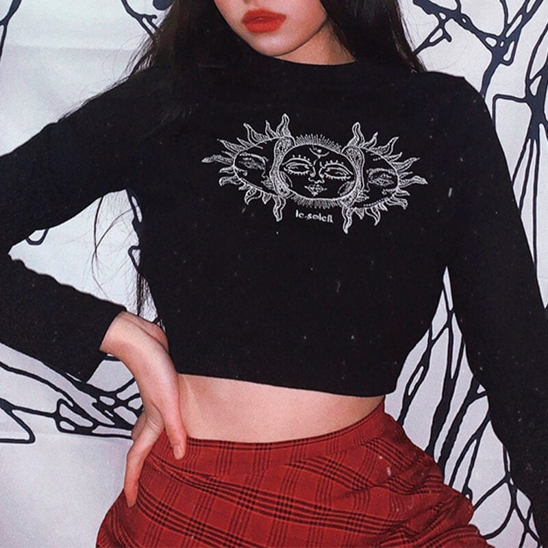 Sun Goddess Aesthetic Long Sleeve Top Sun Goddess Aesthetic Long Sleeve Top