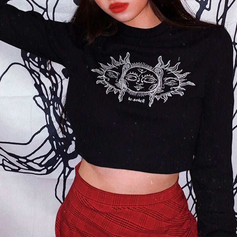 Sun Goddess Aesthetic Long Sleeve Top Sun Goddess Aesthetic Long Sleeve Top