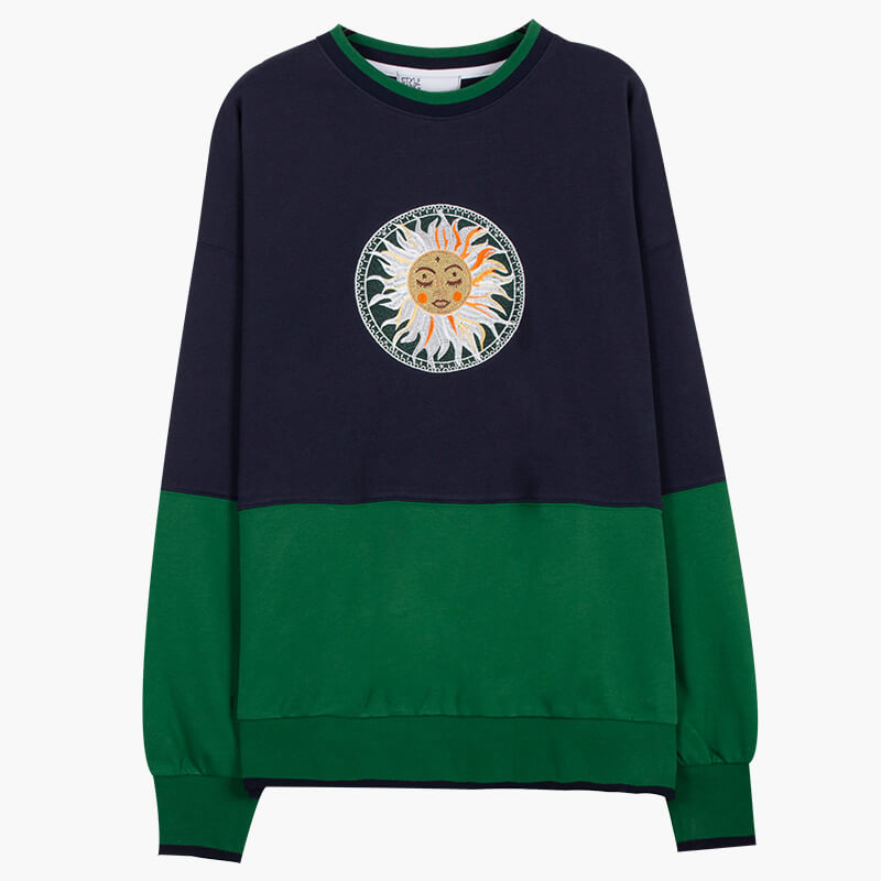 Sun Goddess Embroidery Sweatshirt Sun Goddess Embroidery Sweatshirt