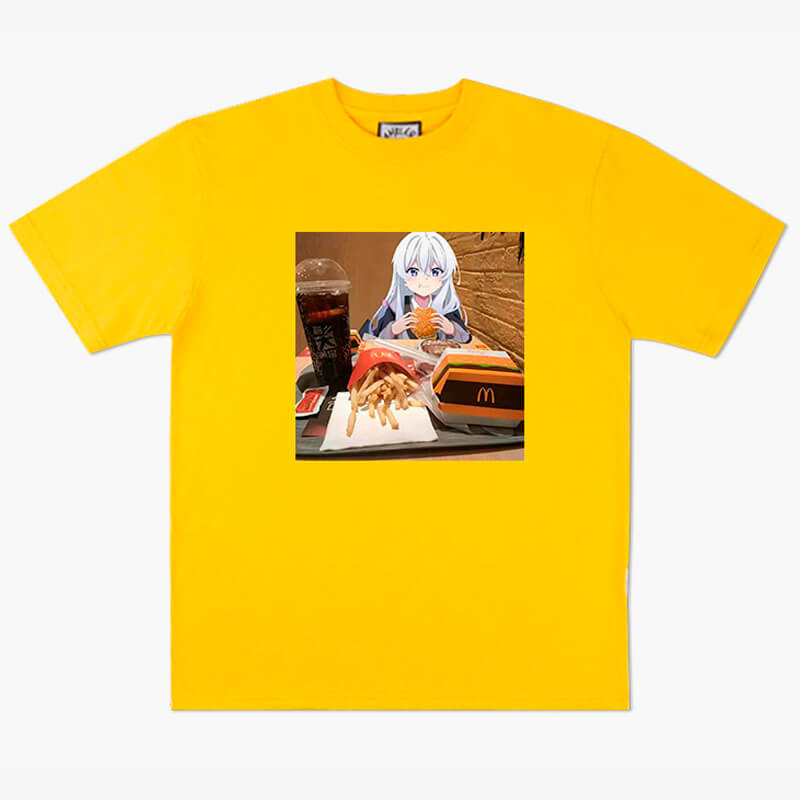 Tabitabi Elaina Mcdonalds Anime T-Shirt Tabitabi Elaina Mcdonalds Anime T-Shirt
