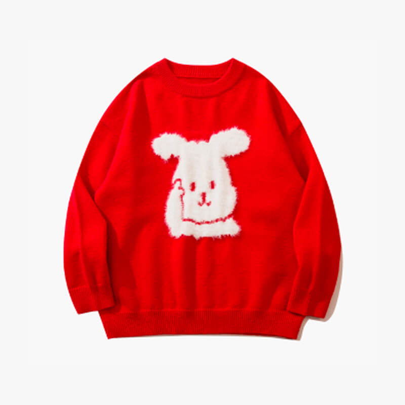 Think About It Rabbit Aesthetic Sweater Think About It Rabbit Aesthetic Sweater