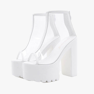 Transparent High Platform Shoes