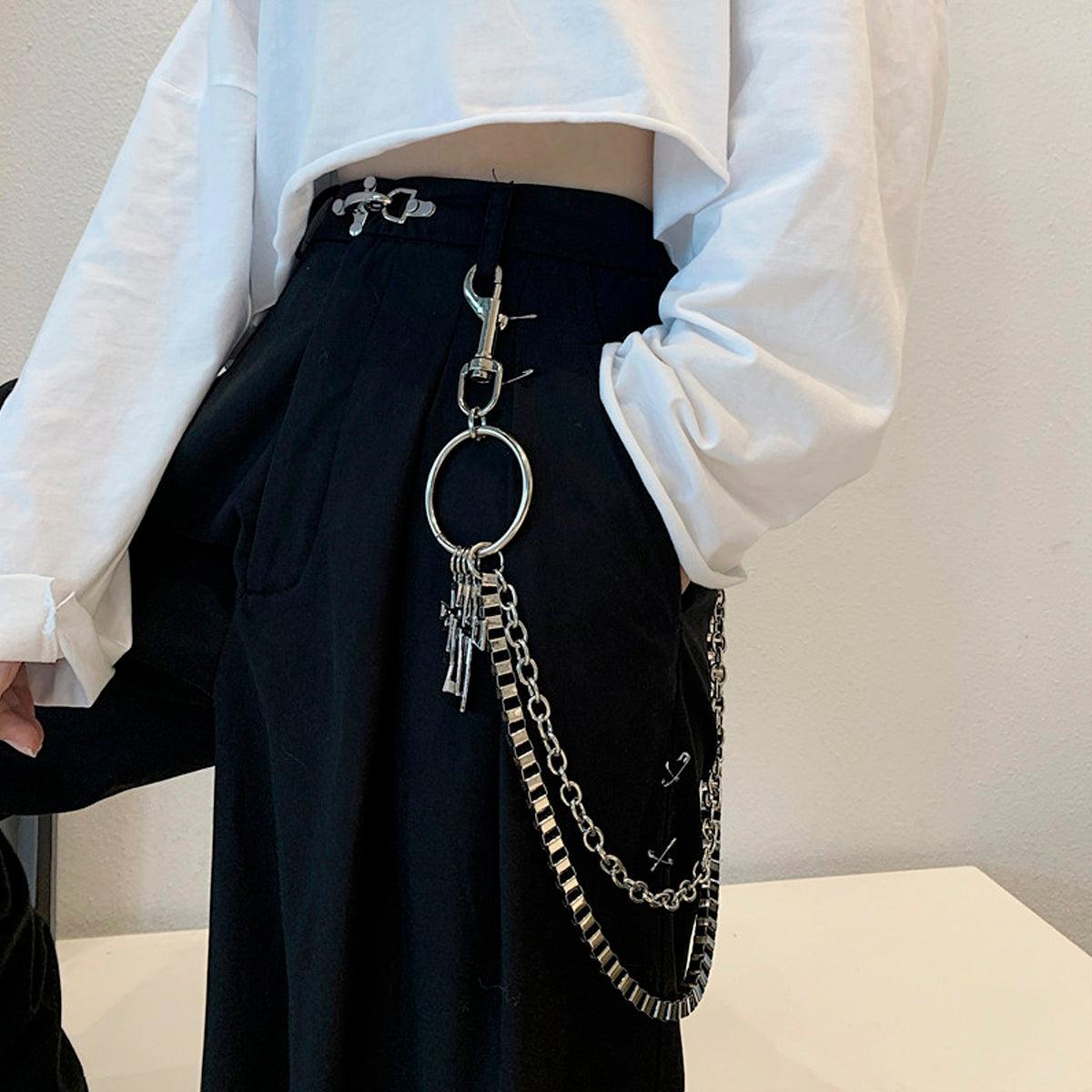 Triple Cross Harajuku Belt Chain - Aesthetic Clothes Shop Triple Cross Harajuku Belt Chain - Aesthetic Clothes Shop