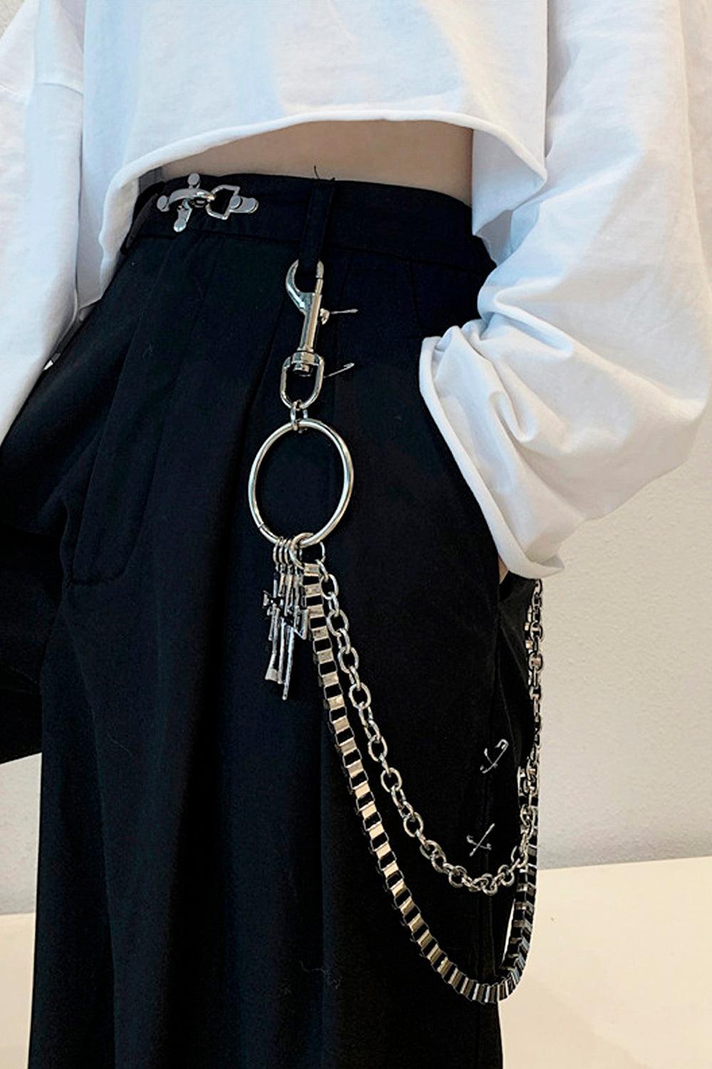 Triple Cross Harajuku Belt Chain - Aesthetic Clothes Shop Triple Cross Harajuku Belt Chain - Aesthetic Clothes Shop