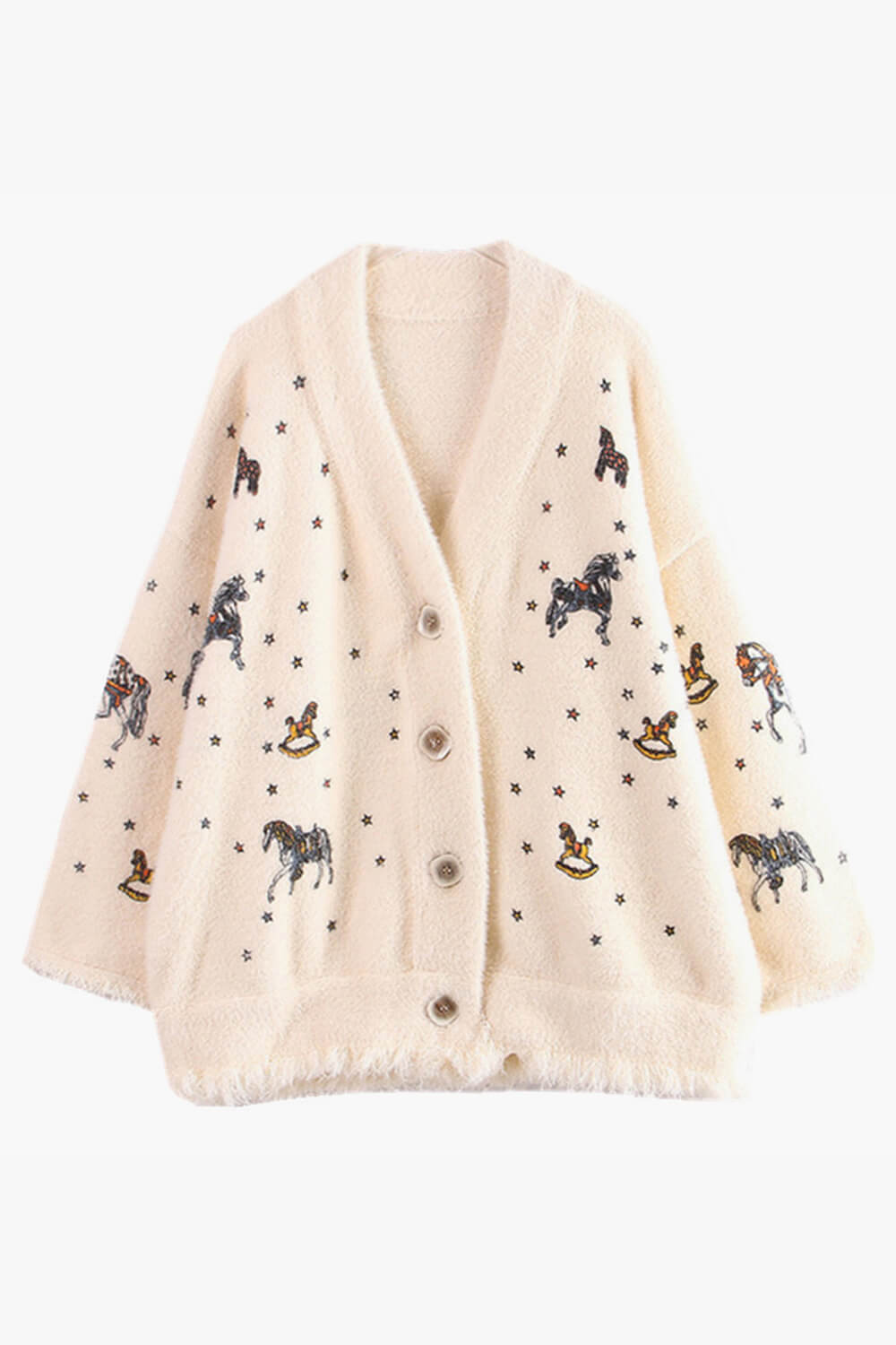 Unicorns Aesthetic Cardigan Milky White Unicorns Aesthetic Cardigan Milky White