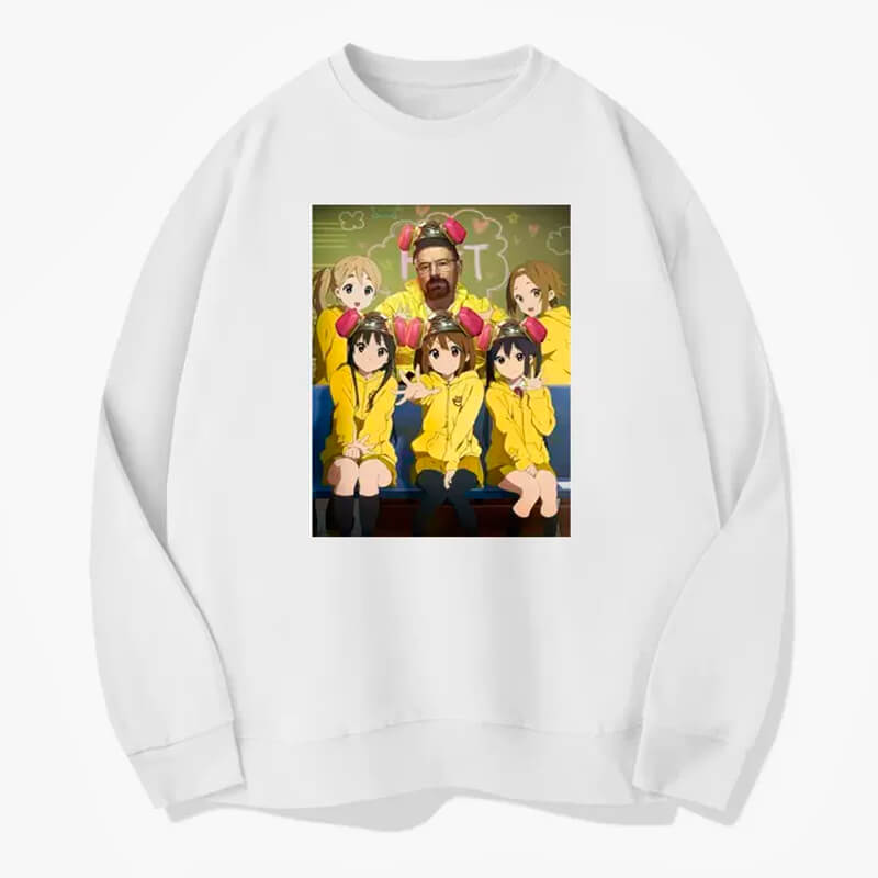 Walter White and K-On Girls Anime Sweatshirt Breaking Bad Walter White and K-On Girls Anime Sweatshirt Breaking Bad