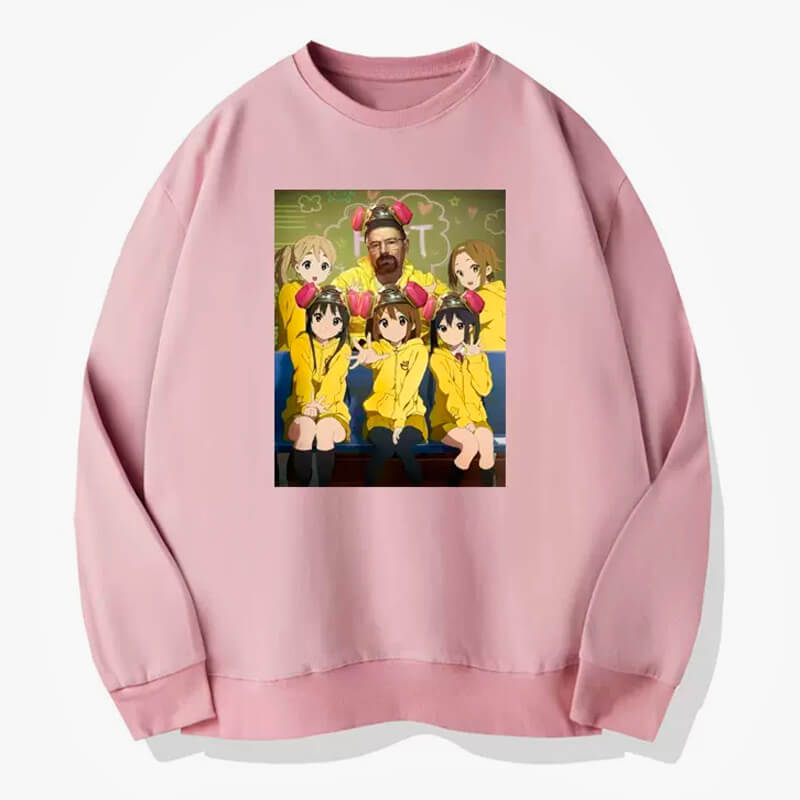 Walter White and K-On Girls Anime Sweatshirt Breaking Bad Walter White and K-On Girls Anime Sweatshirt Breaking Bad