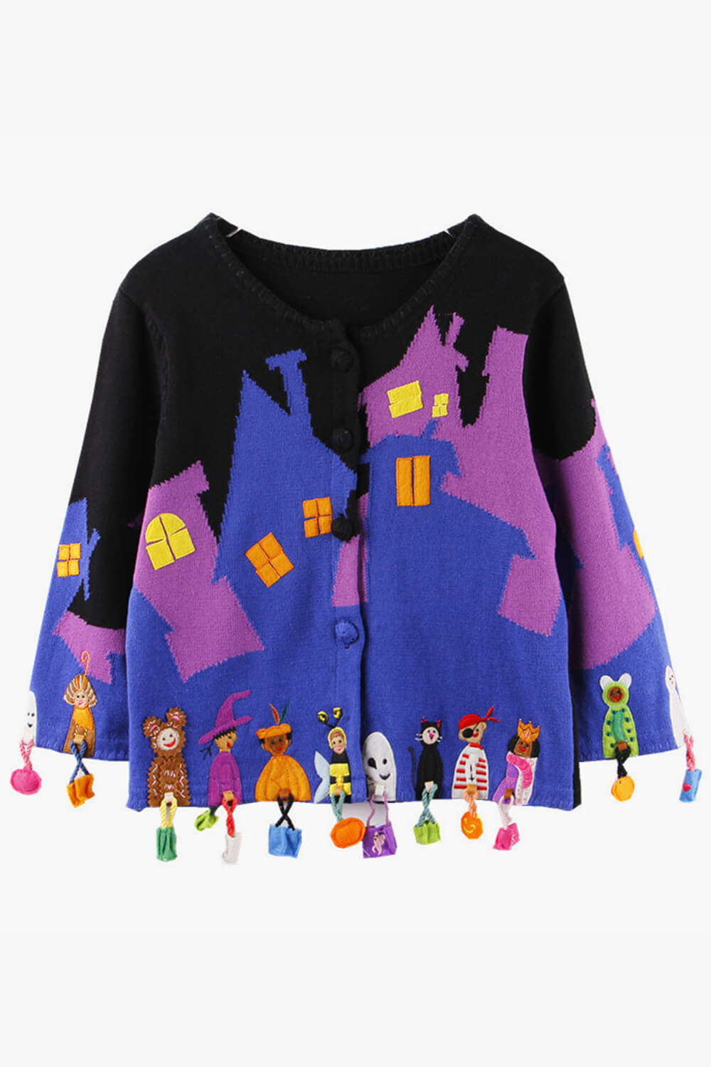 Weirdcore Aesthetic Cardigan Halloween Night Kids