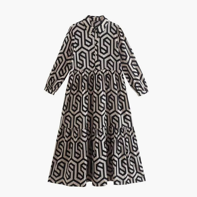 Weirdcore Retro Green Dress Geometric Pattern Weirdcore Retro Green Dress Geometric Pattern