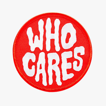 Who Cares Red Embroidery Patch - Aesthetic Clothes Shop Who Cares Red Embroidery Patch - Aesthetic Clothes Shop