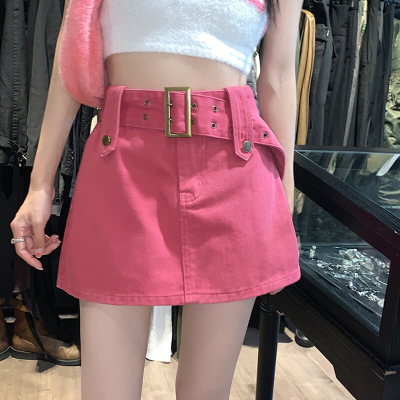 Wide Belt Skirt Babygirl Aesthetic Wide Belt Skirt Babygirl Aesthetic