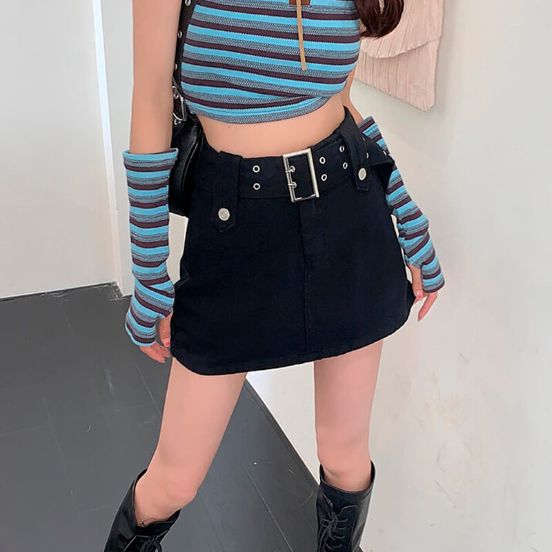 Wide Belt Skirt Babygirl Aesthetic Wide Belt Skirt Babygirl Aesthetic