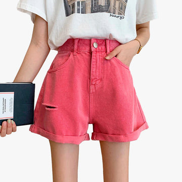 Wide Denim Shorts Soft Girl Aesthetic - Aesthetic Clothes Shop Wide Denim Shorts Soft Girl Aesthetic - Aesthetic Clothes Shop
