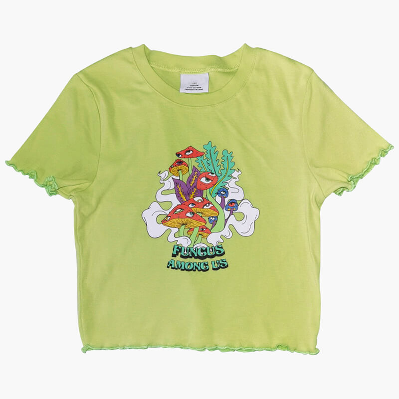 Y2K Aesthetic Crop Top Fungus Among Us Y2K Aesthetic Crop Top Fungus Among Us