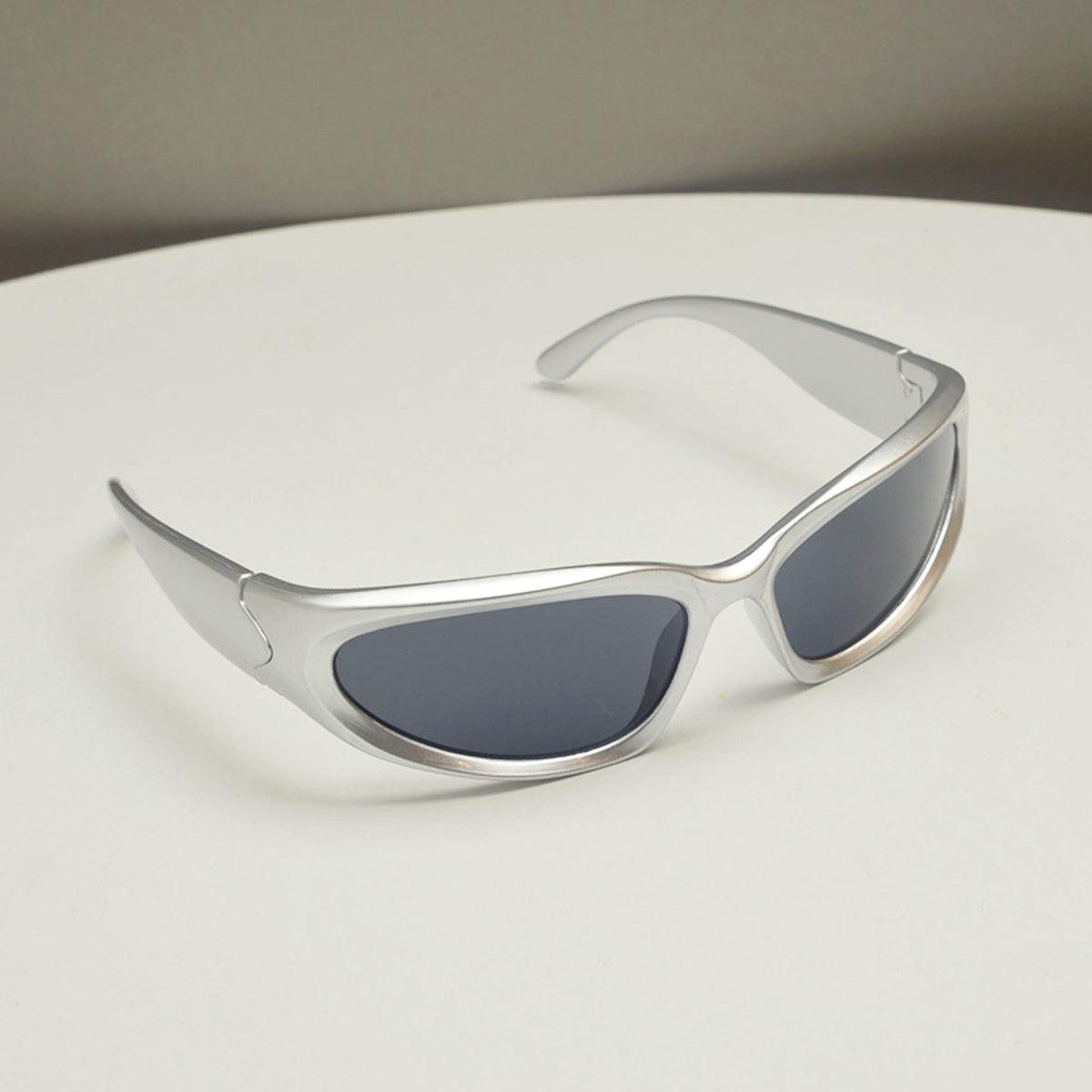 Y2K Aesthetic Sunglasses Silver Demon - Aesthetic Clothes Shop Y2K Aesthetic Sunglasses Silver Demon - Aesthetic Clothes Shop