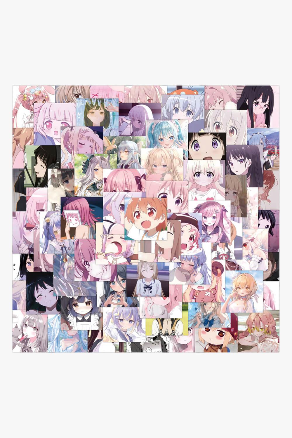Anime Girl Face Stickers for Sale