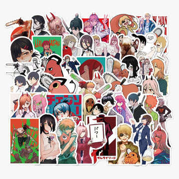50 Chainsaw Man Stickers Waterproof - Aesthetic Clothes Shop