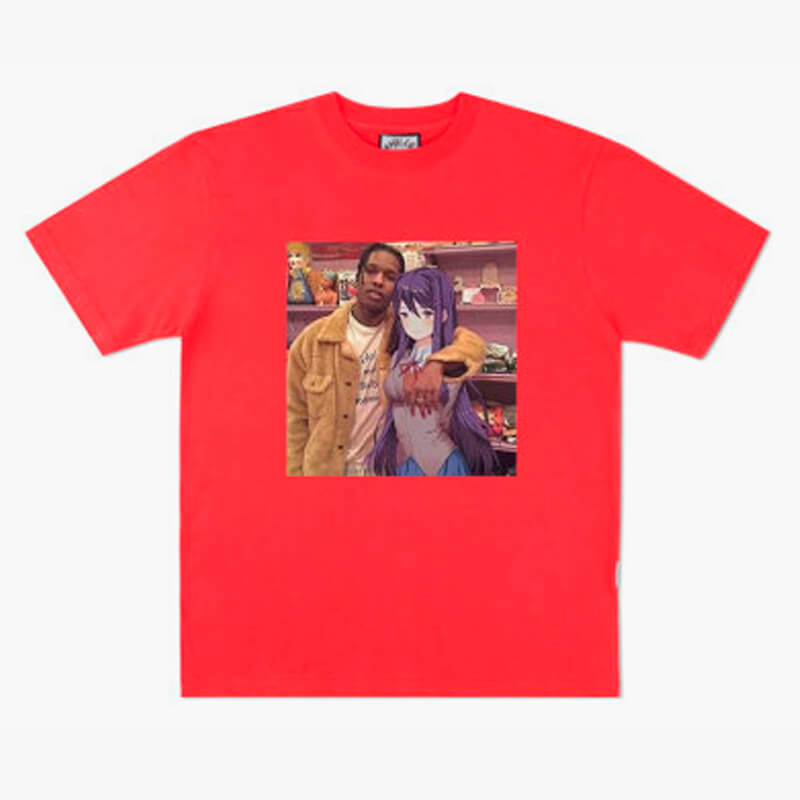 A$AP Rocky and Retro Anime Girl T-Shirt