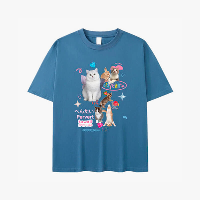 Adorable Cats Collage Aesthetic T-Shirt