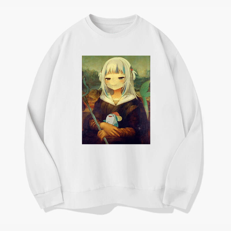 Anime Girl Mona Lisa Animecore Sweatshirt