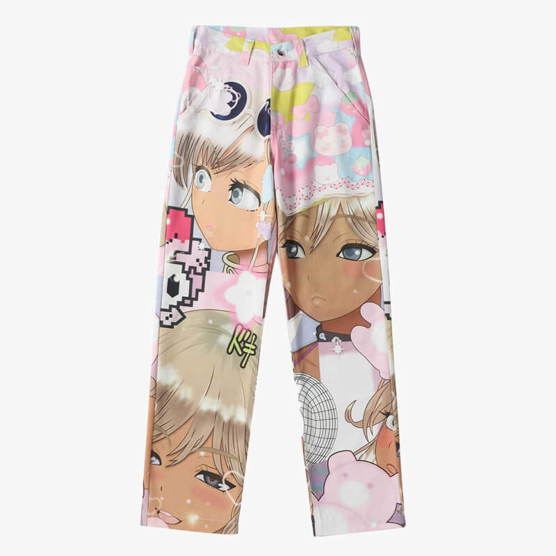 Anime Girls Printed Animecore Pants