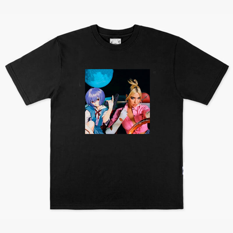 Animecore Aesthetic Rei Ayanami and Dua Lipa T-Shirt