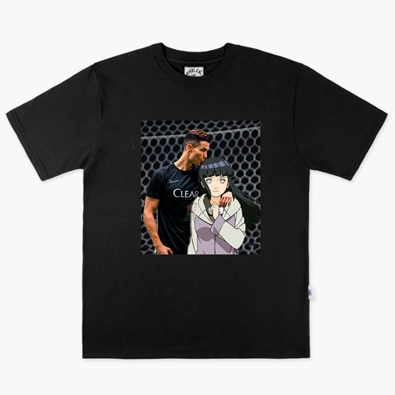 Animecore Cristiano Ronaldo and Hinata Naruto T-Shirt