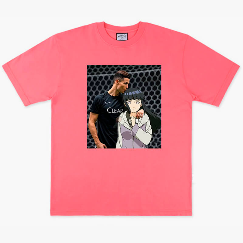 Animecore Cristiano Ronaldo and Hinata Naruto T-Shirt