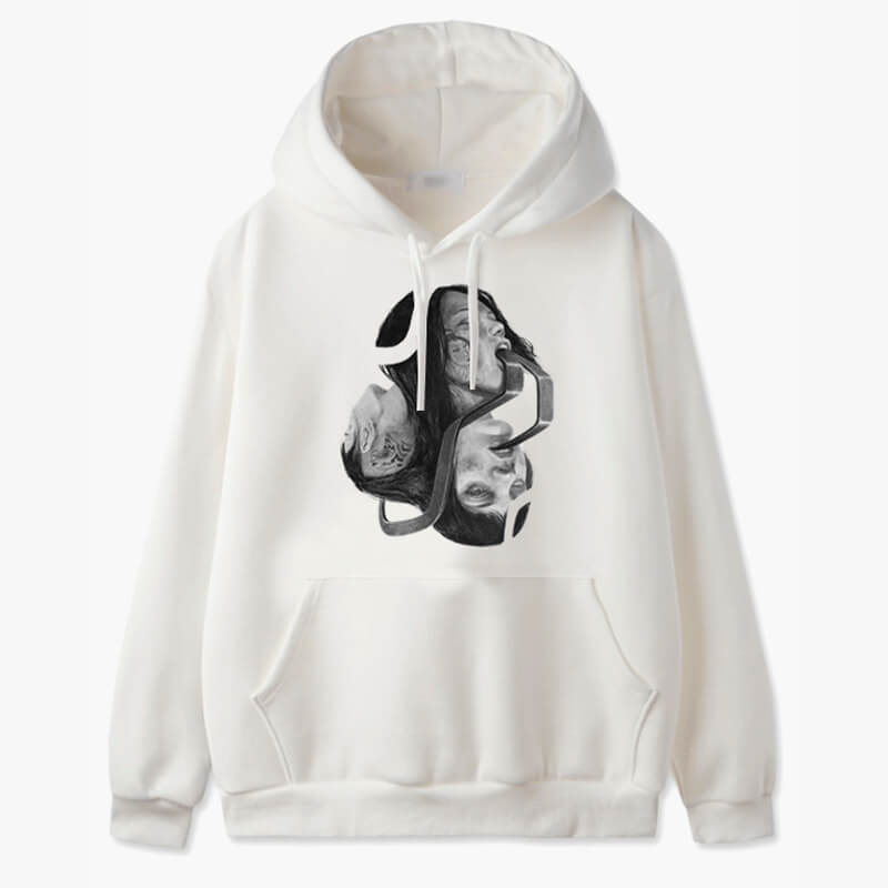 Anxiety and Sadness Aesthetic Hoodie Many Tongues