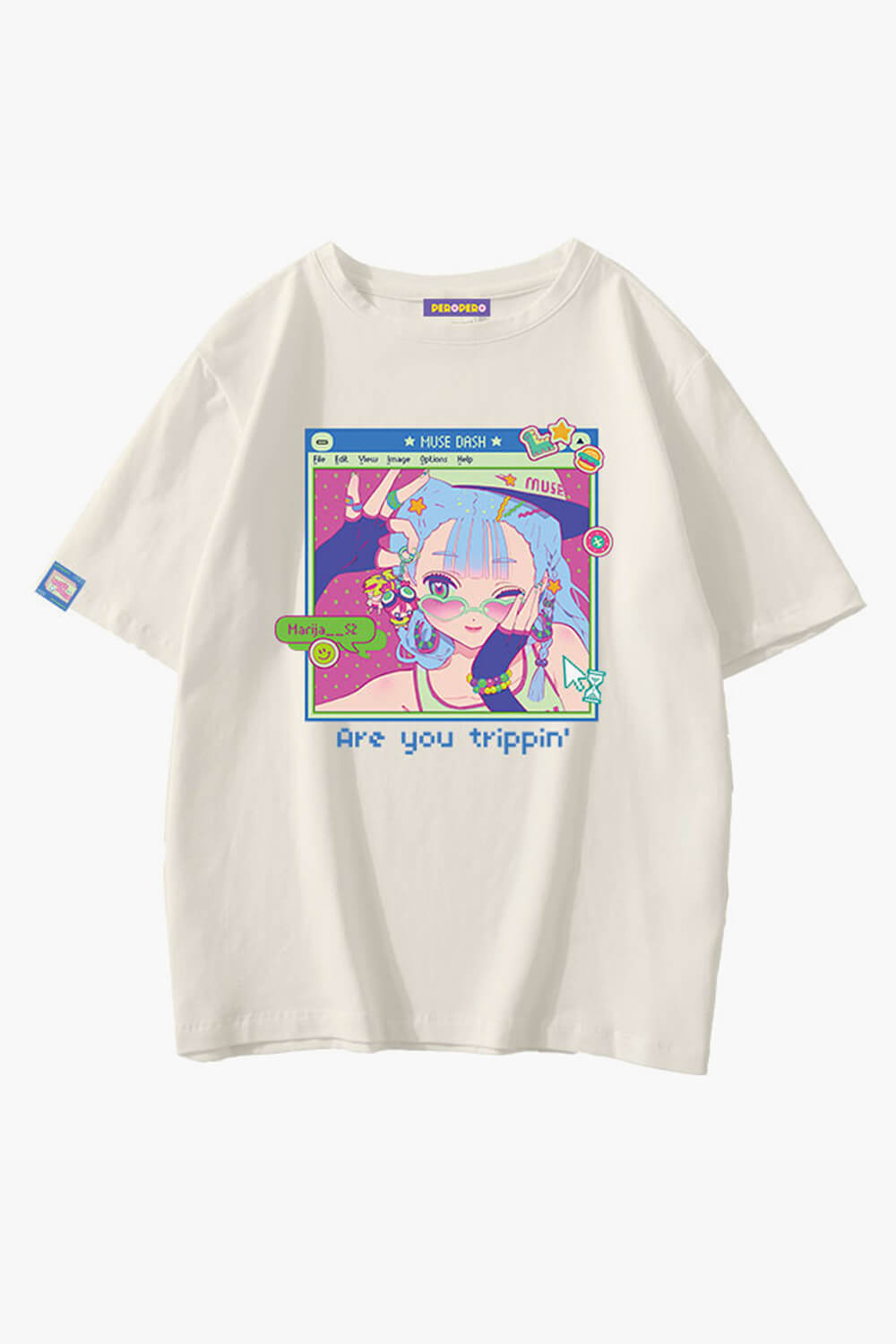 Are You Trippin Anime T-Shirt Webcore Aesthetic