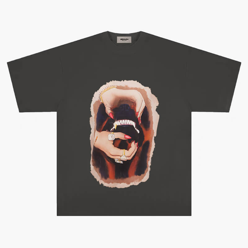 Baddie Aesthetic T-Shirt Golden Dog Tooth And The Rich