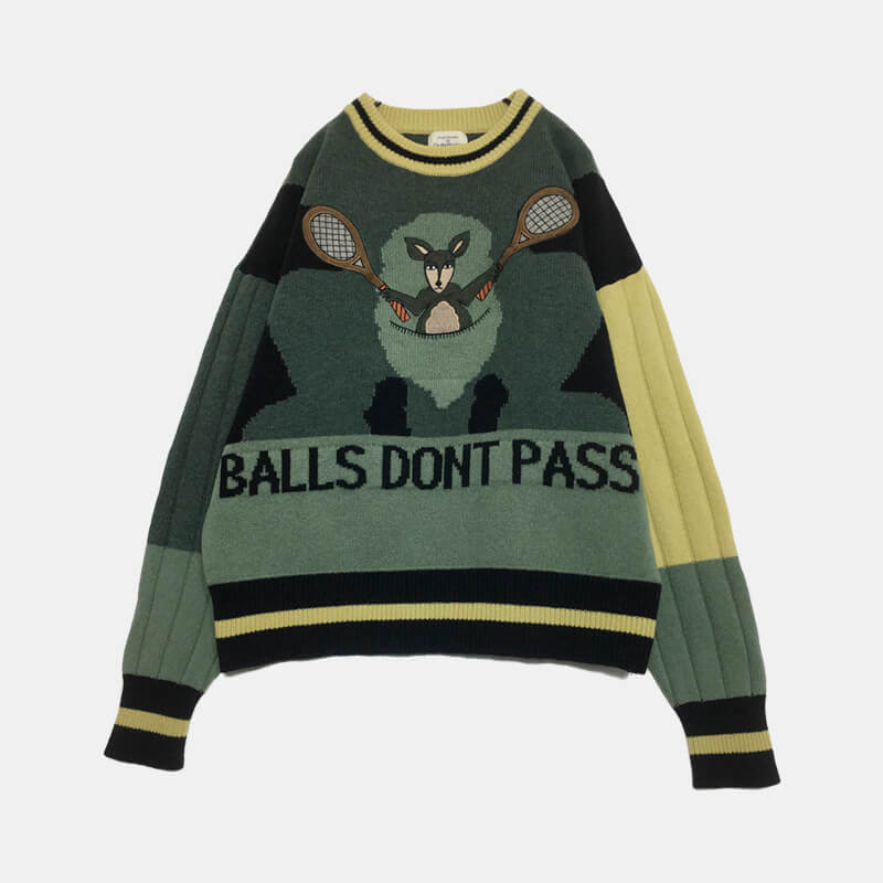 Balls Don't Pass Kangaroo Retro Sweater
