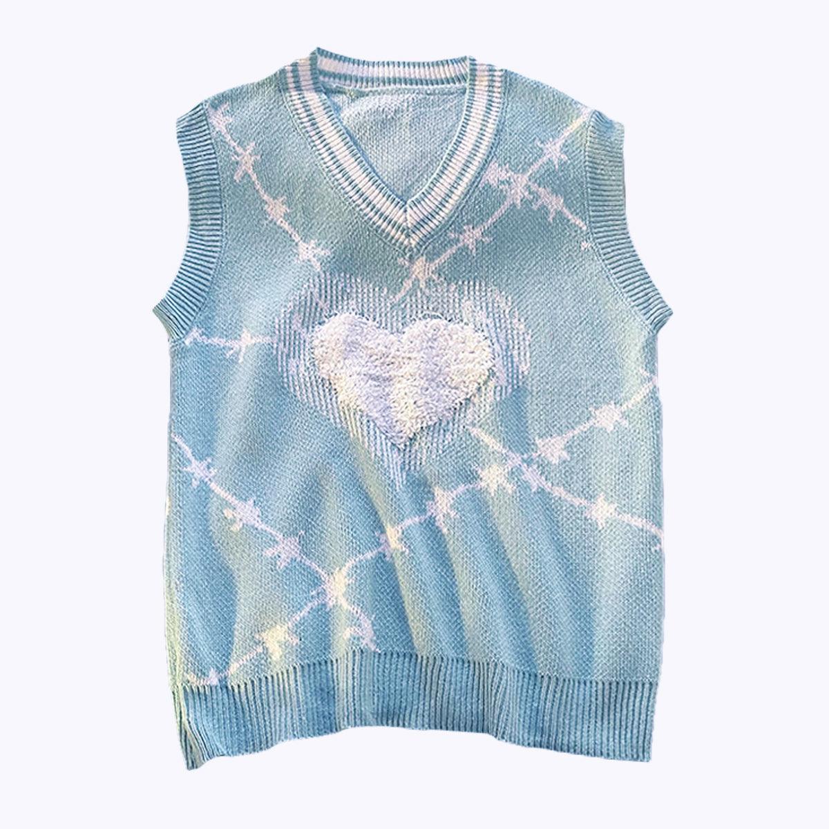 Barbed Wire Knit Vest Grunge Aesthetic - Aesthetic Clothes Shop