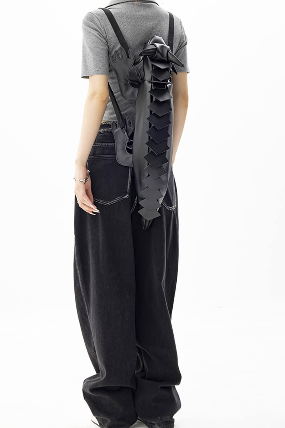 Black Dragon Backpack Eco Leather Aesthetic Clothes Shop