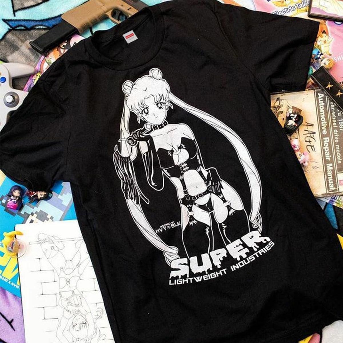 Black EGirl Sailor Moon T-Shirt - Aesthetic Clothes Shop