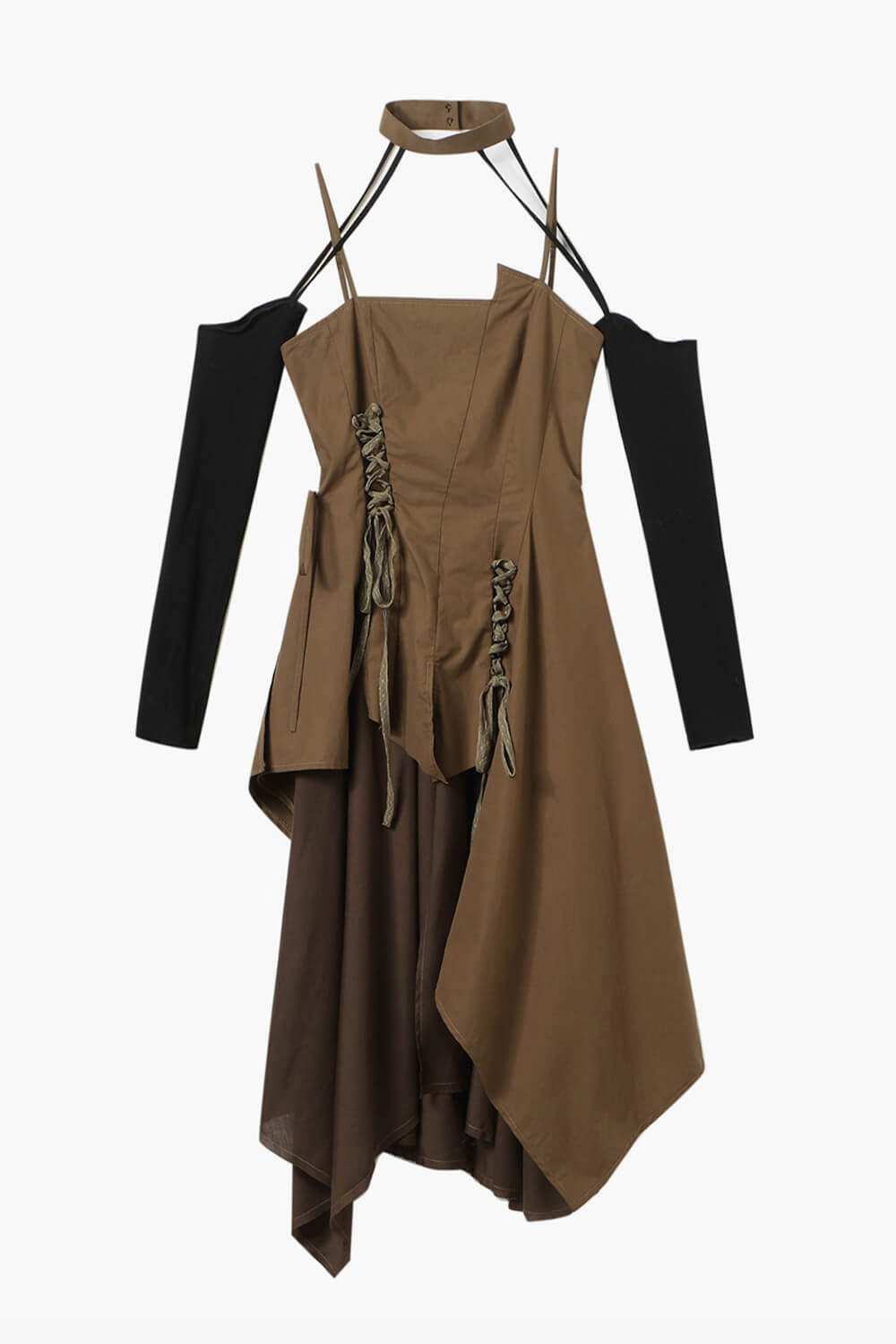 Brown Medieval Tavern Girl Fairytale Dress