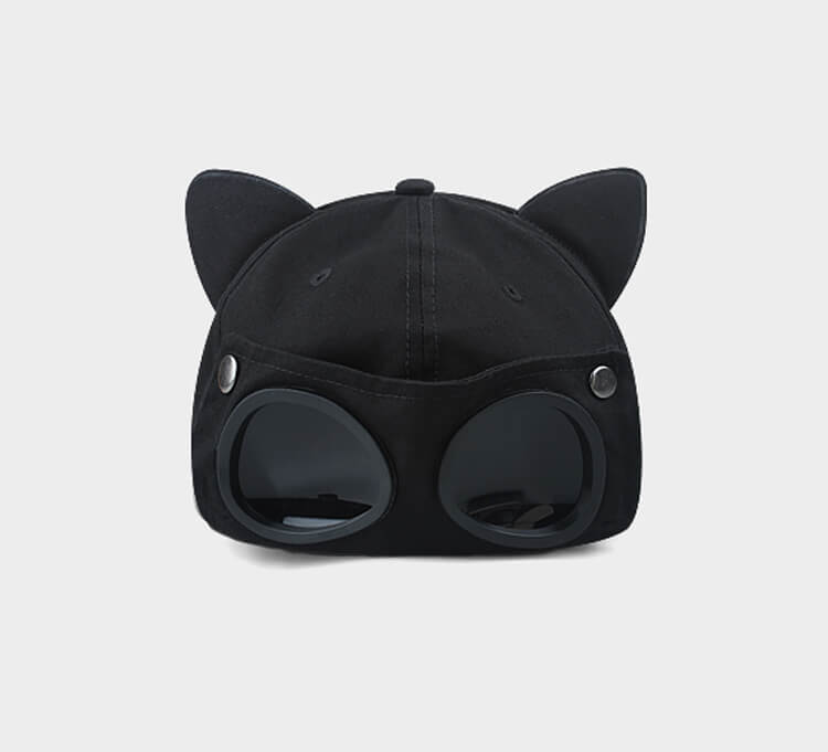 Cat Ears Baseball Cap With Glasses