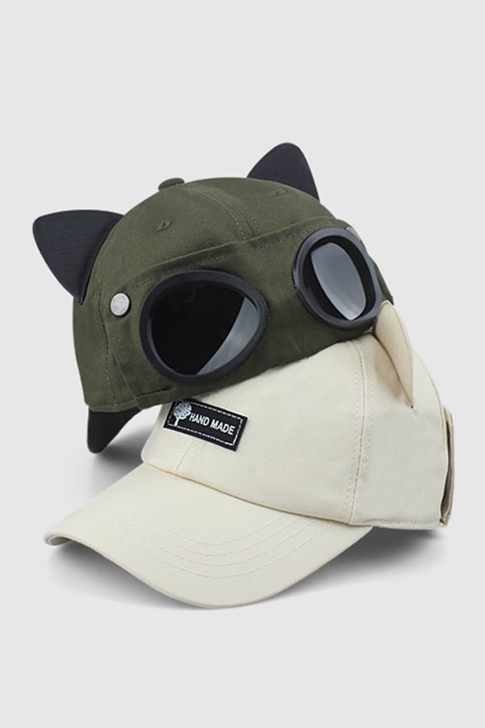Cat Ears Baseball Cap With Glasses