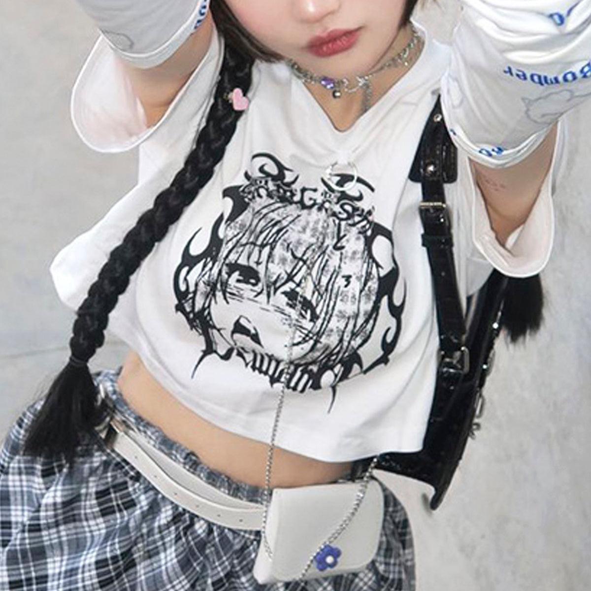 Aesthetic Girls Anime Clothes | Anime Aesthetic Shirt Kawaii - Top Women  Anime Girl - Aliexpress