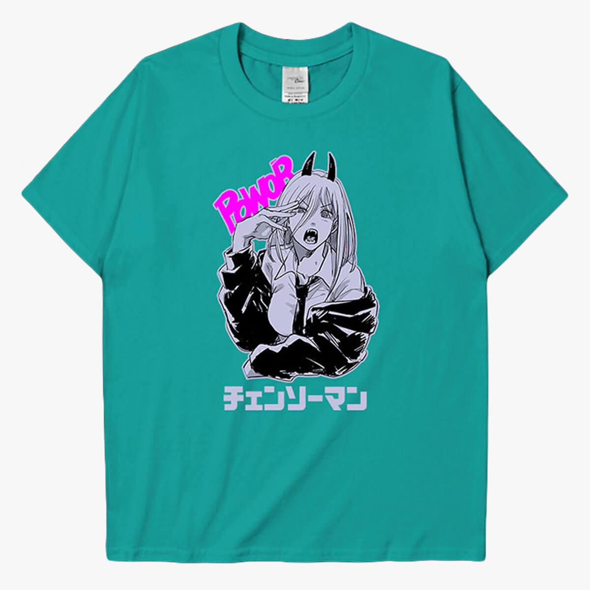 Chainsaw Man Angry Power Anime T-Shirt - Aesthetic Clothes Shop