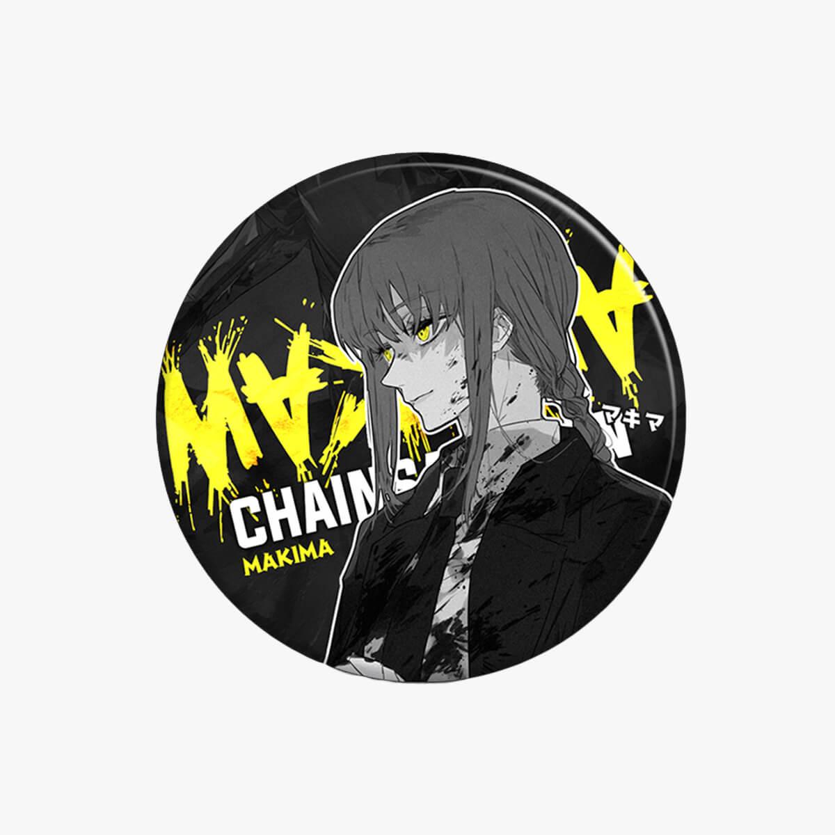 Chainsaw Man Badge Pins Girl Characters - Aesthetic Clothes Shop