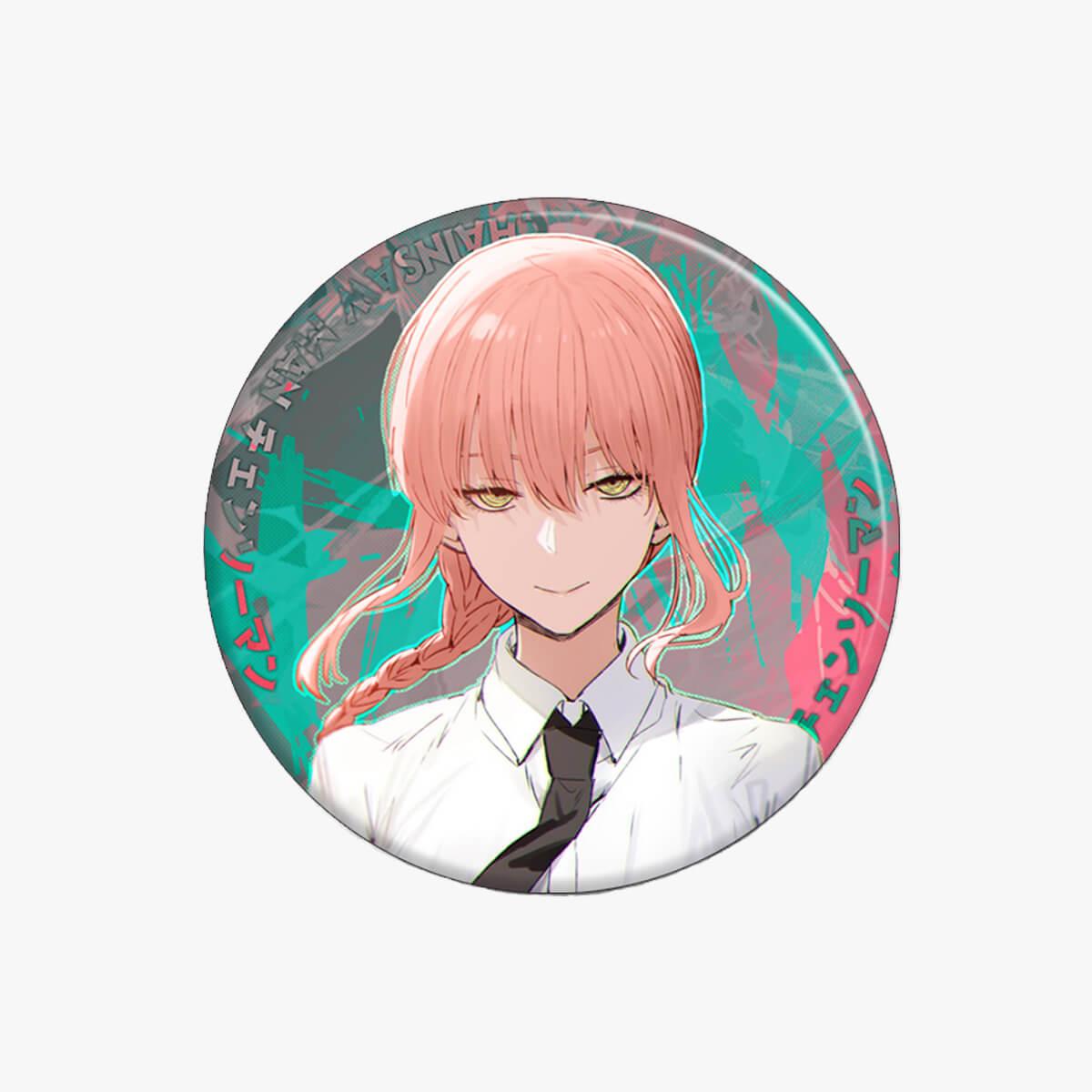 Chainsaw Man Badge Pins Girl Characters - Aesthetic Clothes Shop