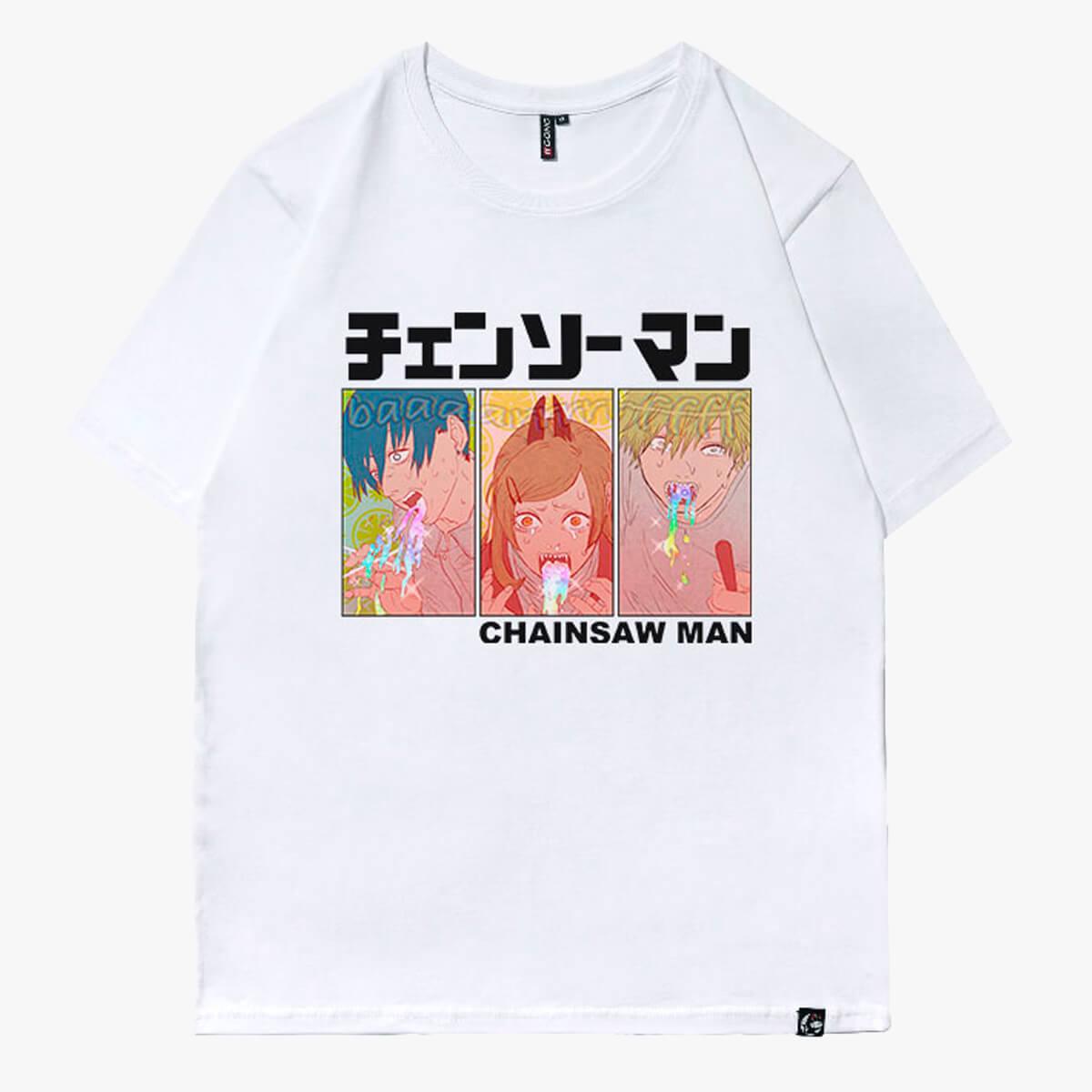 Chainsaw Man Barf Manga T-Shirt - Aesthetic Clothes Shop