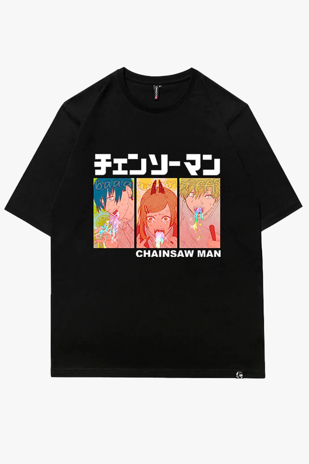 Chainsaw Man Barf Manga T-Shirt - Aesthetic Clothes Shop