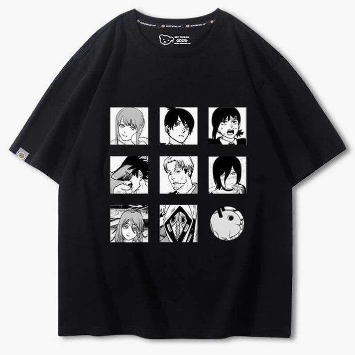 Chainsaw Man Characters Collage Manga T-Shirt - AC Shop