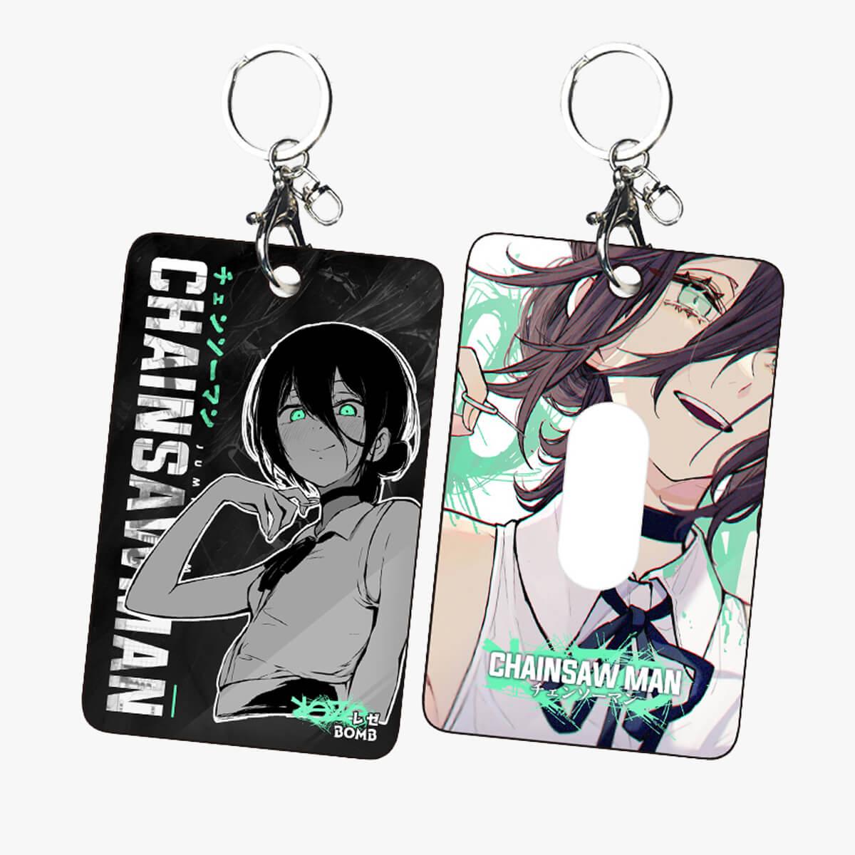 Chainsaw Man Credit Card Holder Key Ring - Aesthetic Clothes Shop