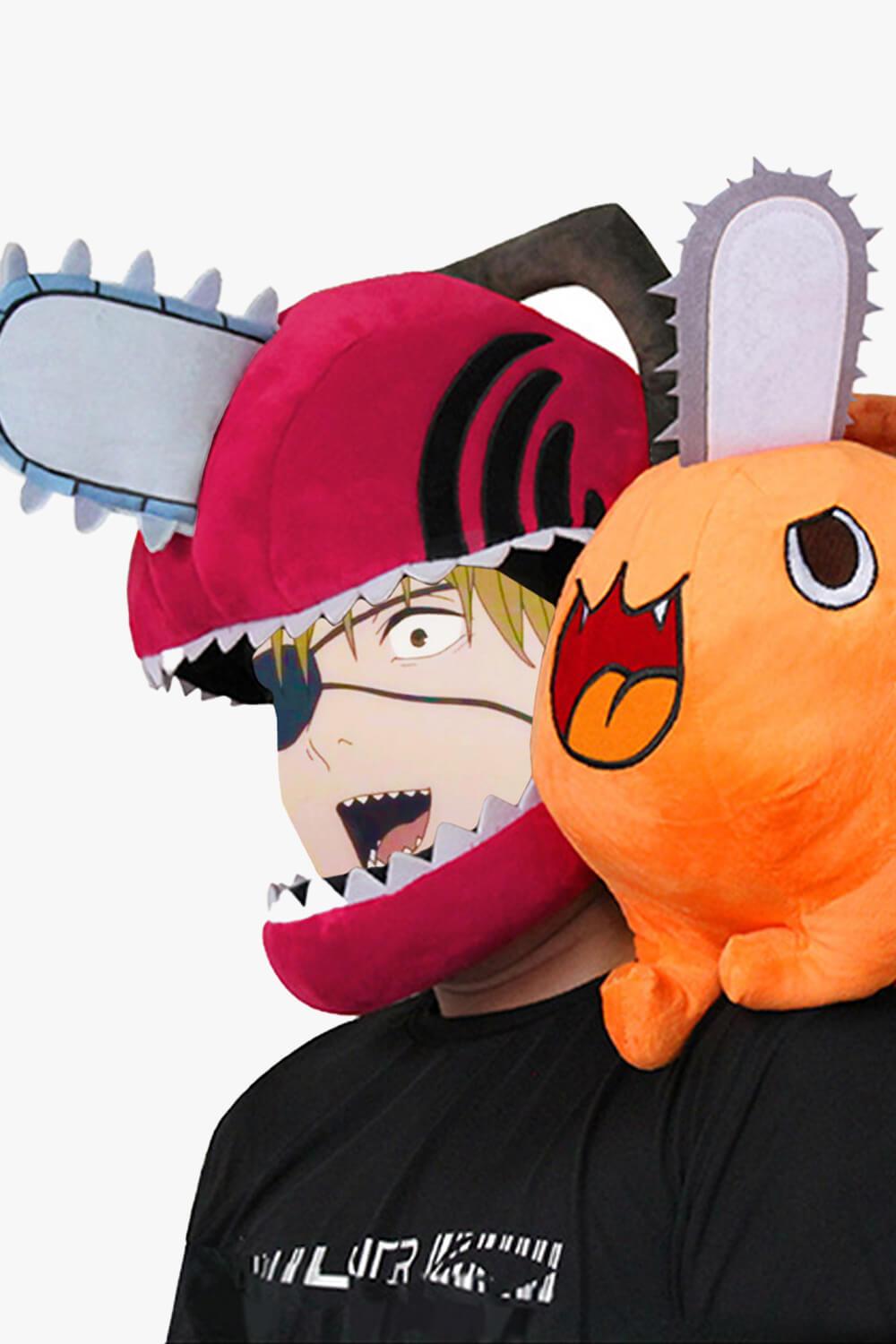 Anime Chainsaw Man Denji Plush Hat Cosplay Cute Headgear Mask Doll Gift