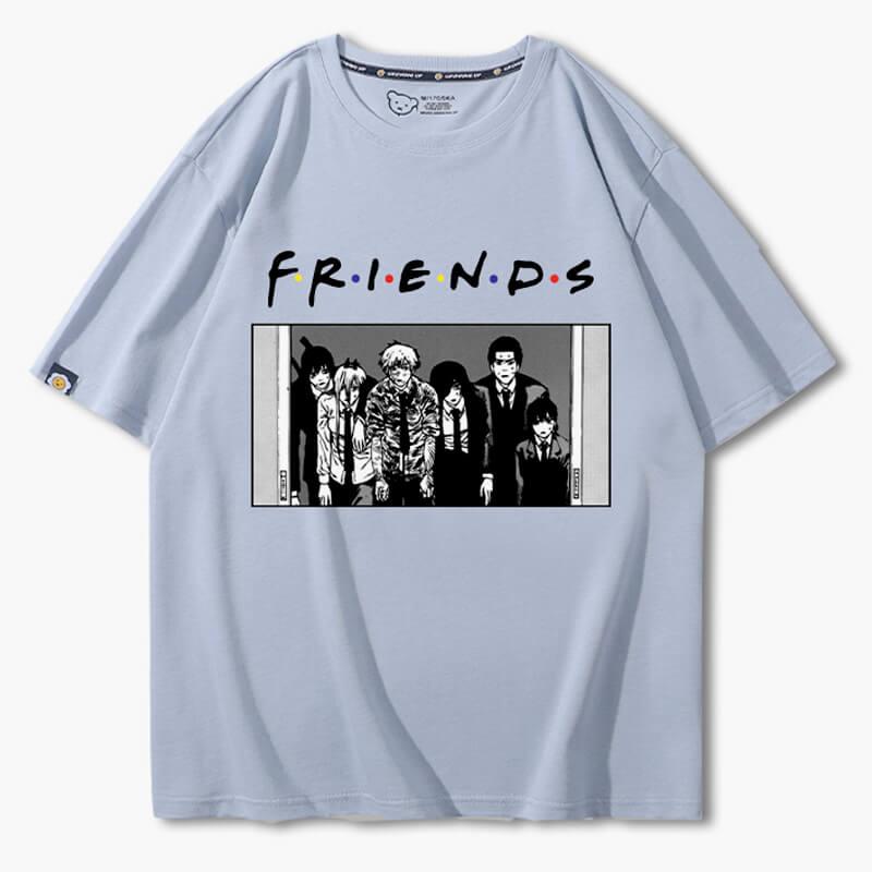 Chainsaw Man Friends Meme T-Shirt - Aesthetic Clothes Shop